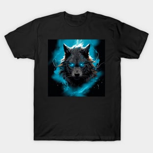 Black Lighting Wolf T-Shirt